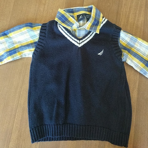 Nautica Other - Nautica shirt and sweater vest, 12 M