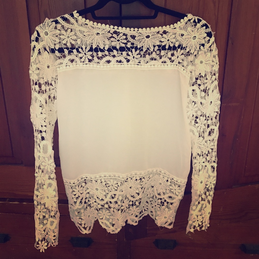 Lace long sleeve summer shirt
