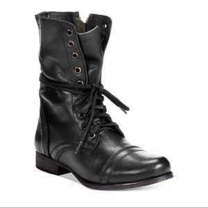Black Steve Madden "Troopa" Combat Boots