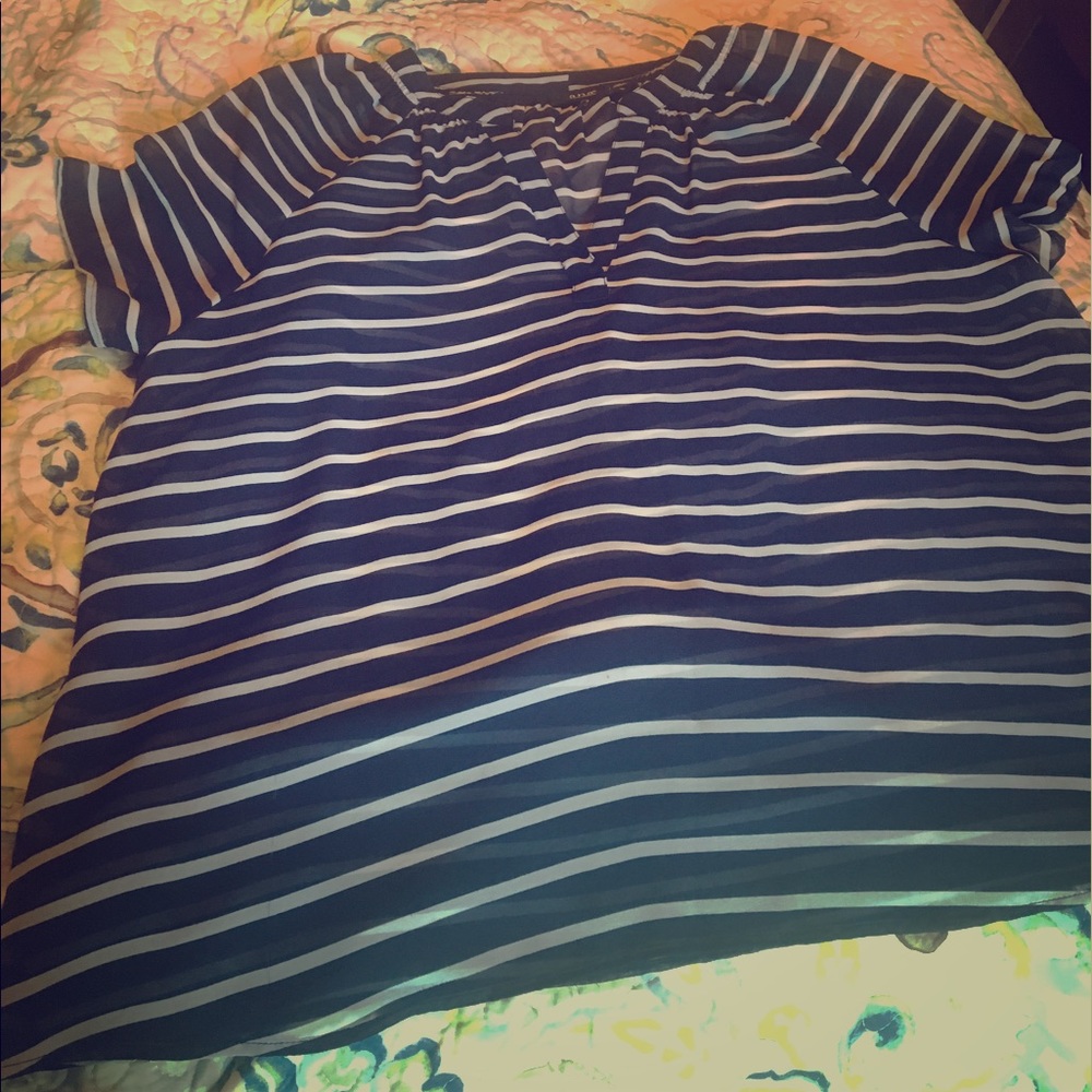 Navy Blue striped shirt