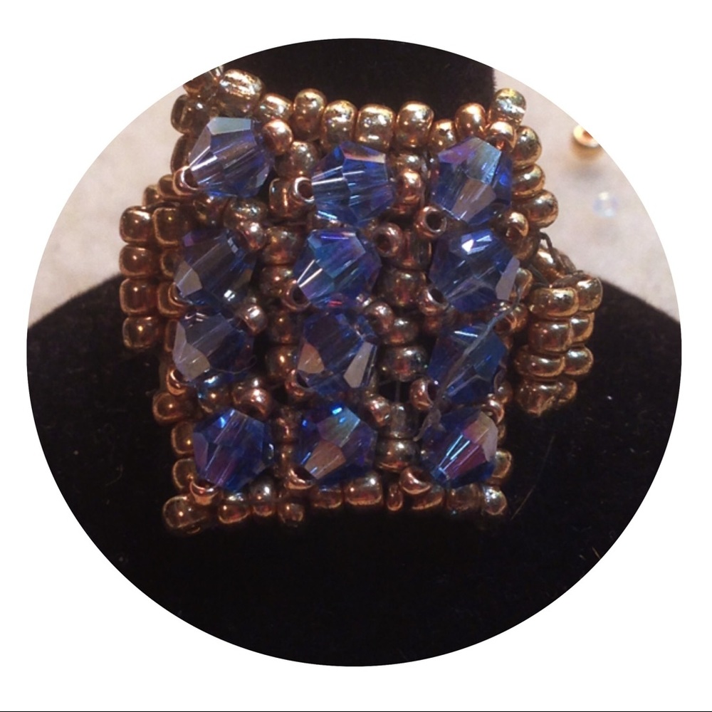 Hand Sewn Right Angle Weave Fashion Ring 💍