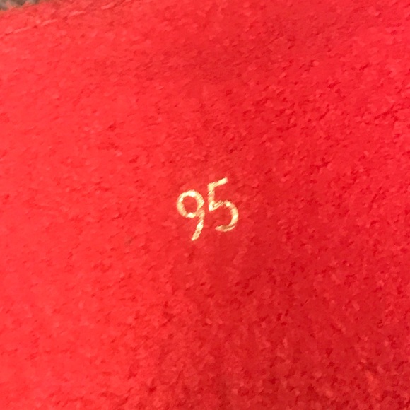 NWOT Italian Ruby Red Leather Wide Belt 33-35" - Picture 6 of 8