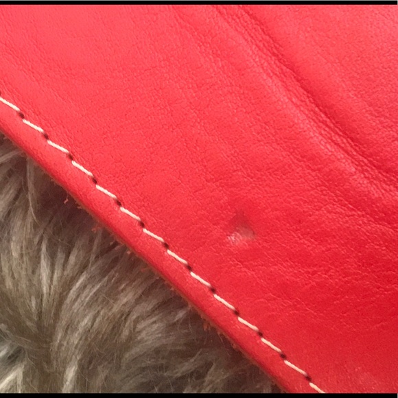 NWOT Italian Ruby Red Leather Wide Belt 33-35" - Picture 7 of 8