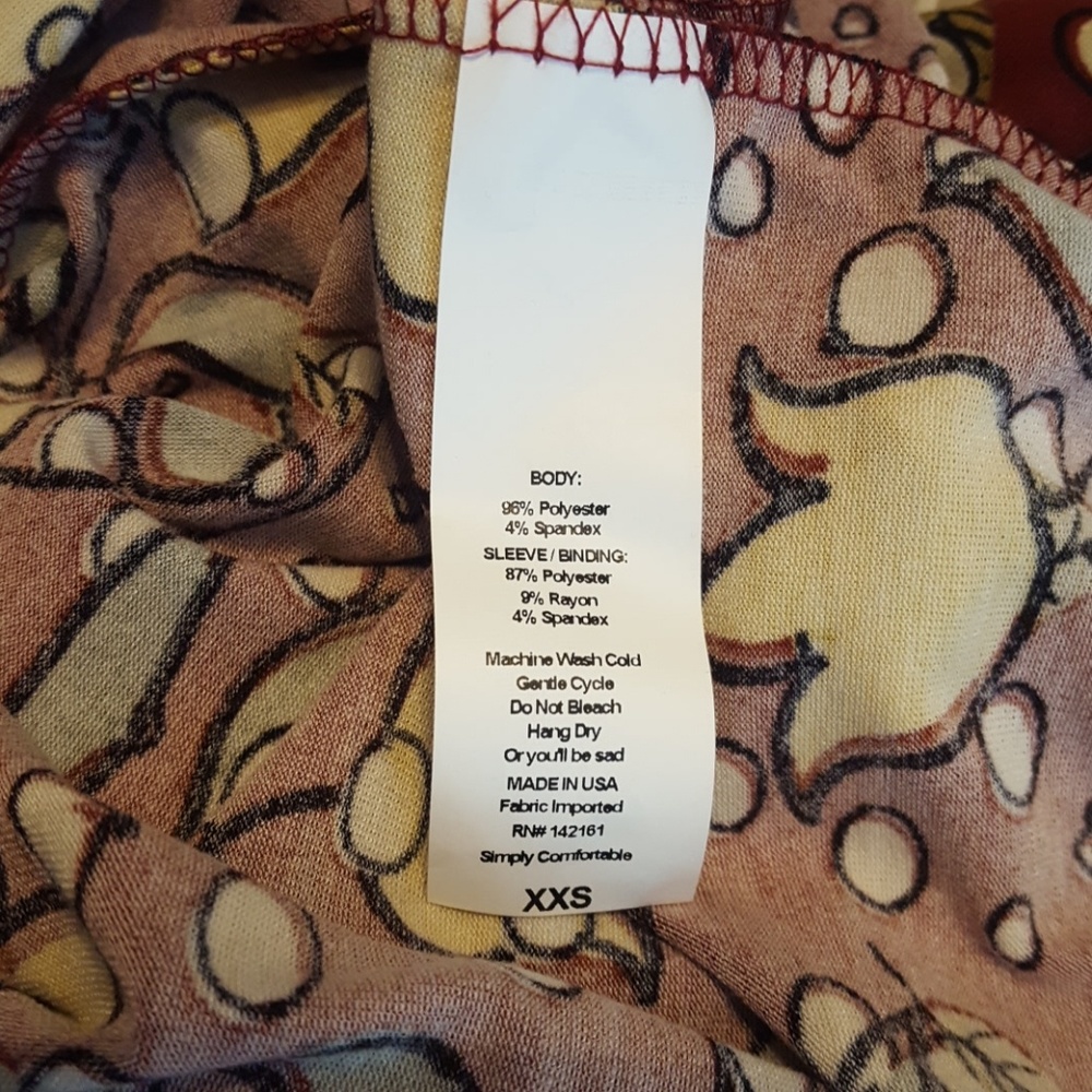 Lularoe Xxs Randy Top - Picture 4 of 4
