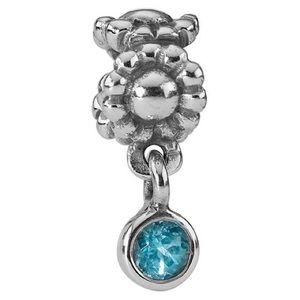 Pandora Flower Blue Dangle Charm