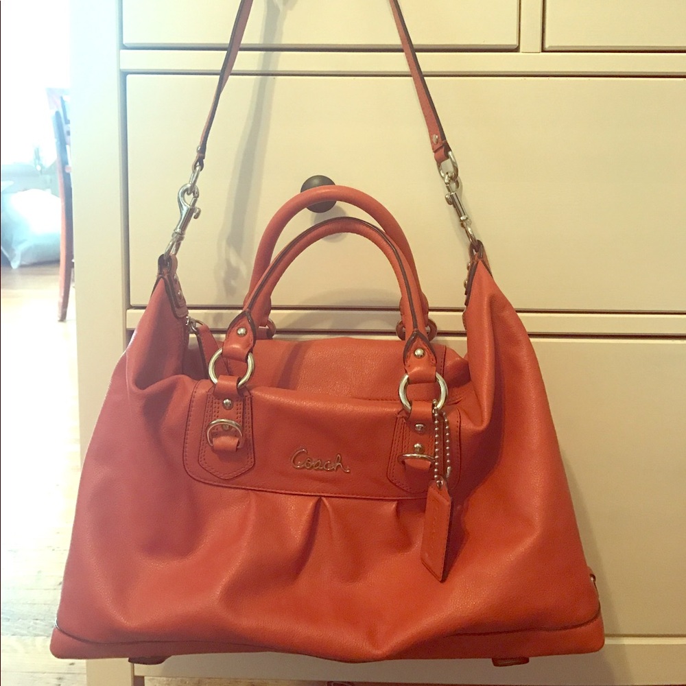 Coral Coach Ashley Large Purse
