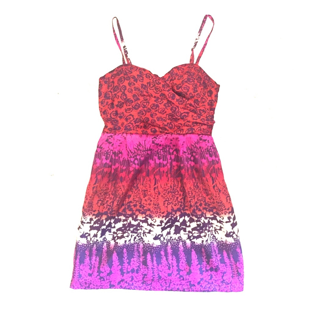 Twentyone Sweetheart Pink Floral Dress, Medium