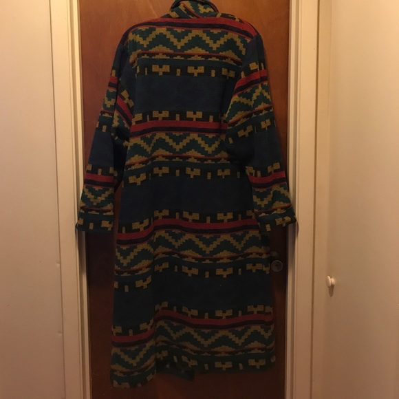 Sharon Young Wool Blend Southwestern Coat Sz M - Picture 4 of 5