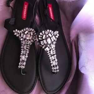 Brand new Black Thong Sandals