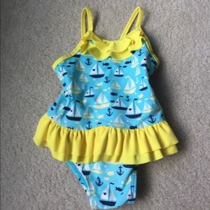 18 Month One Piece Swimsuit with Ruffle detail