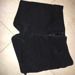 Black jean shorts
