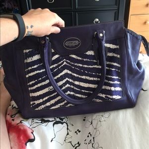 Coach Purple Purse and matching Wallet