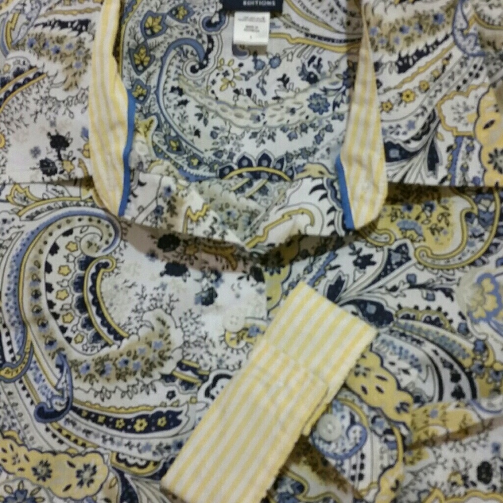 Blue & Yellow Paisley Shirt