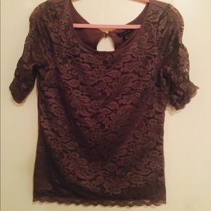 American Eagle purple lace blouse