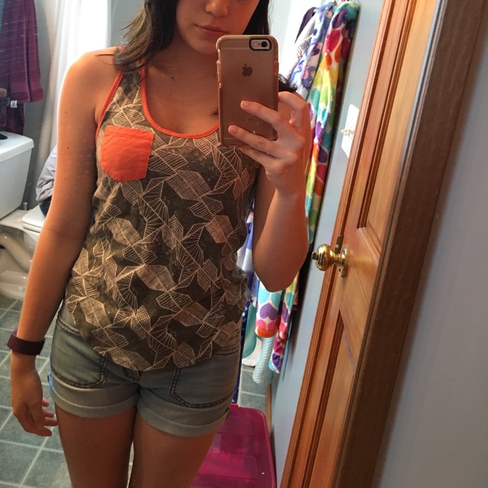 Shark Print Racerback Tank