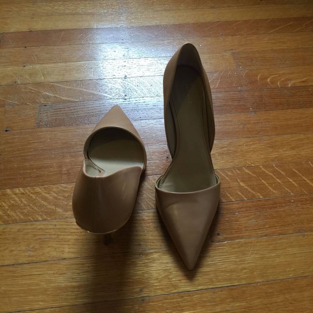 Michael kors tan heels--worn once