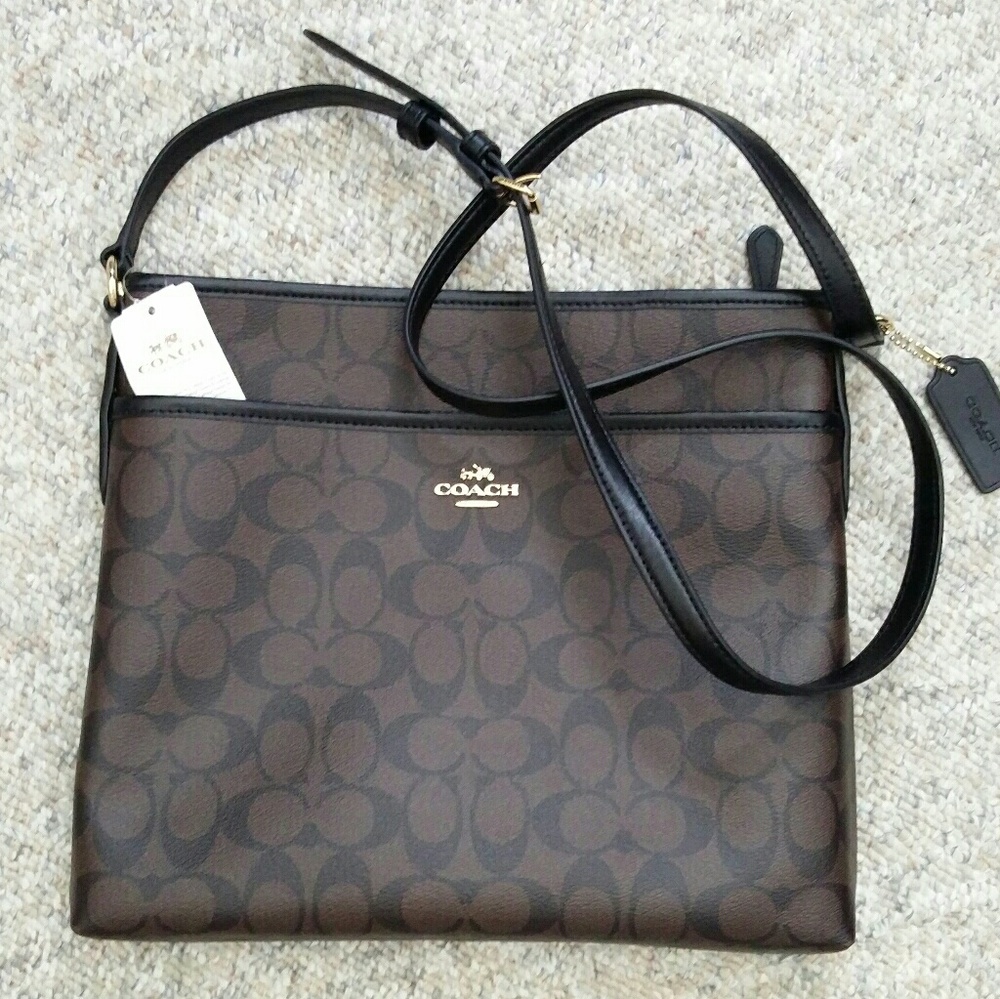 [COACH] Signature File Crossbody/Messenger Bag