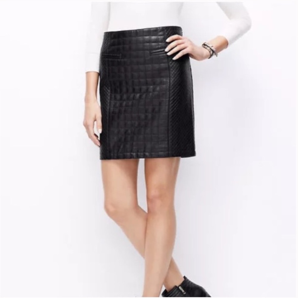 NWT Petite Leather Pencil Skirt
