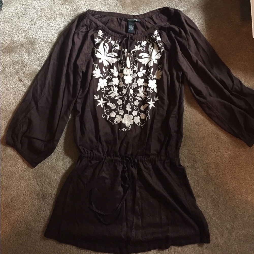Lucky Brand Tunic/shirt dress with embroidery