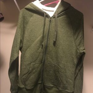 Green fleece jacket