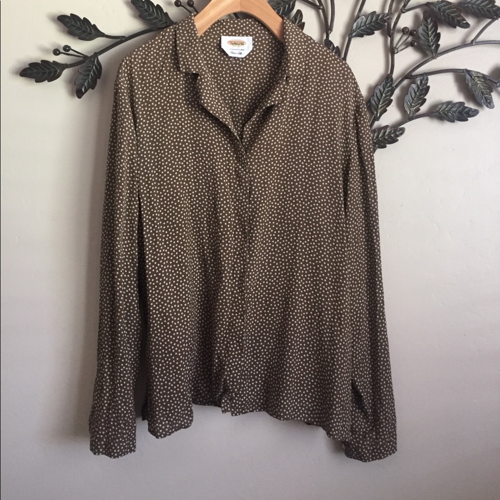 Talbots Silk Button Down