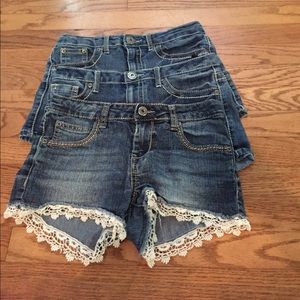 3 jean shorts