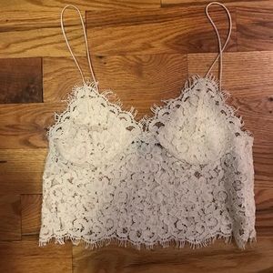 White lace bralette top