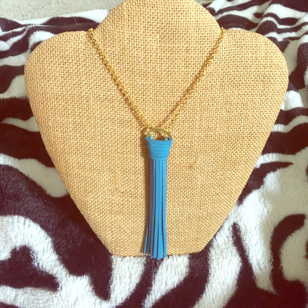 Turquoise tassel necklace
