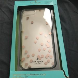 Kate Spade Rose Gold confetti iPhone 7 plus case