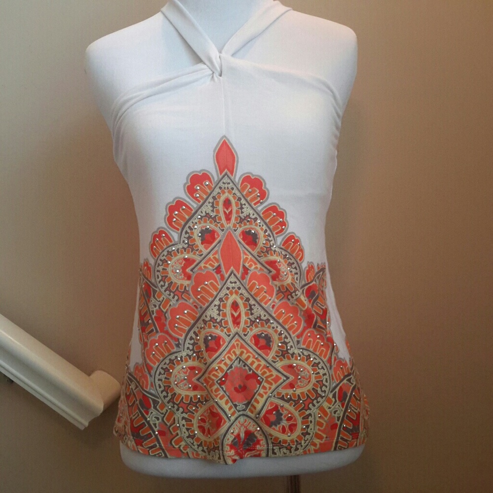 INC (Macys) Petite cross tie top