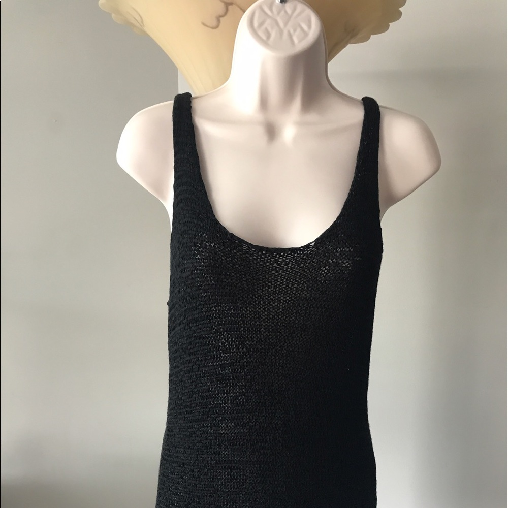 Black woven BCBG tank top
