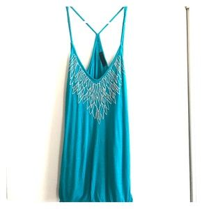 Beaded razorback tank