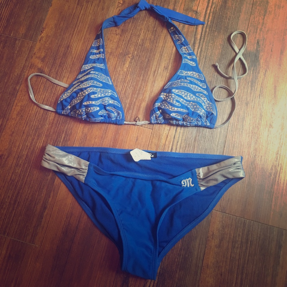 Miss Me royal blue bikini