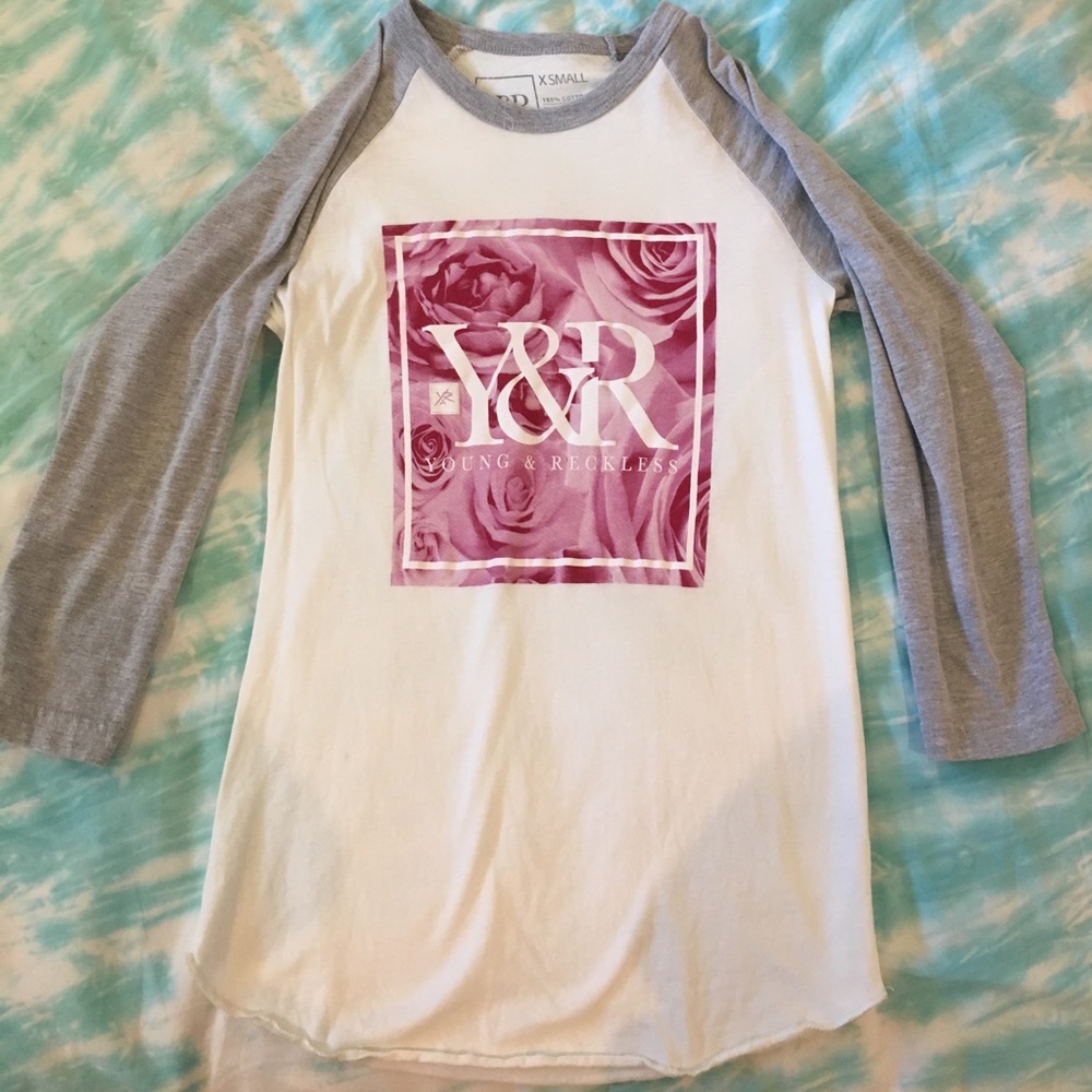 xsmall baseball tee with logo.