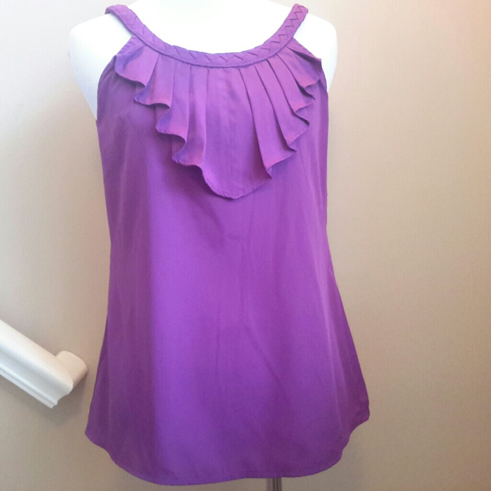 Banana Republic Factory Purple Braided Top