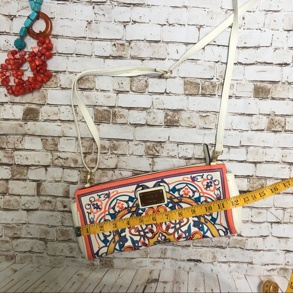 Nicole Miller Colorful Print White Convertible - Picture 1 of 2