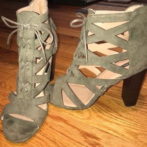 NEW army/olive green heels
