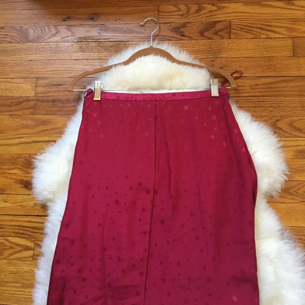 LEIFSDOTTIR pink silk maxi skirt lo-hi sz 6