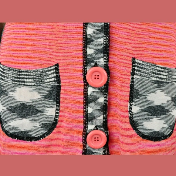 One Girl Who Cardigan M Colorful Artsy Hippie - Picture 2 of 8