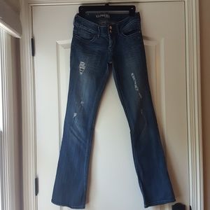 Express Stella Barely Boot Size 0R Ripped Jeans