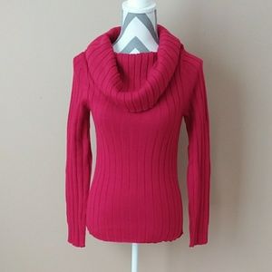 Cato red metallic cowl neck sweater