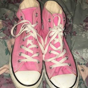 Lightly Used Pink Converse High Top