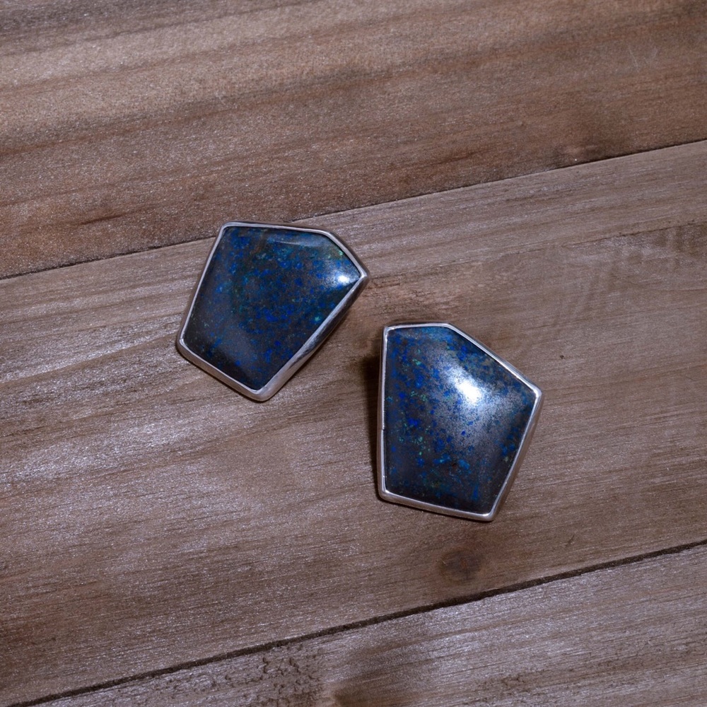 925 & Azurite Earrings