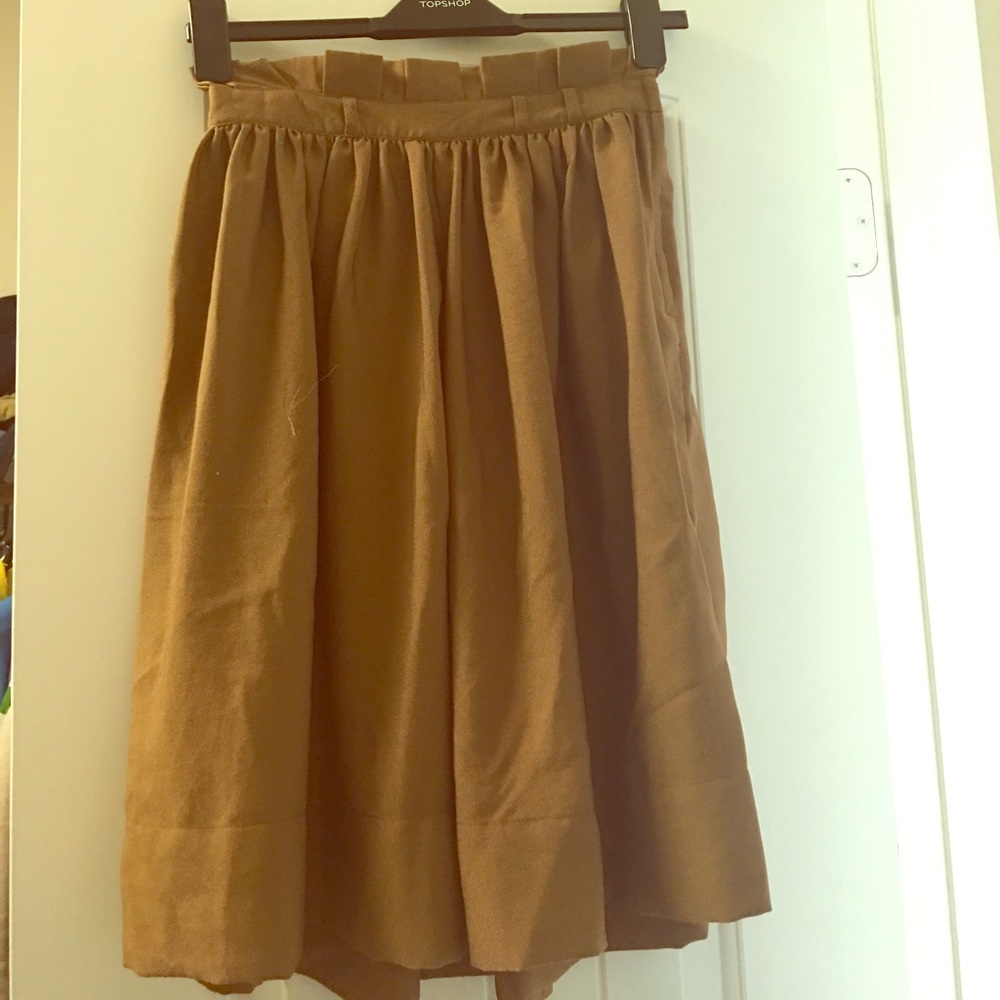 H&M skirt high waisted gathered waist midi ASO