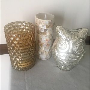 Home Decor-candle/owl