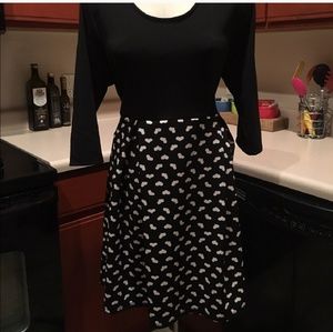 Cute Black dress with hearts on the bottom Rue21