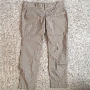 Women's Ankle length khaki pants.