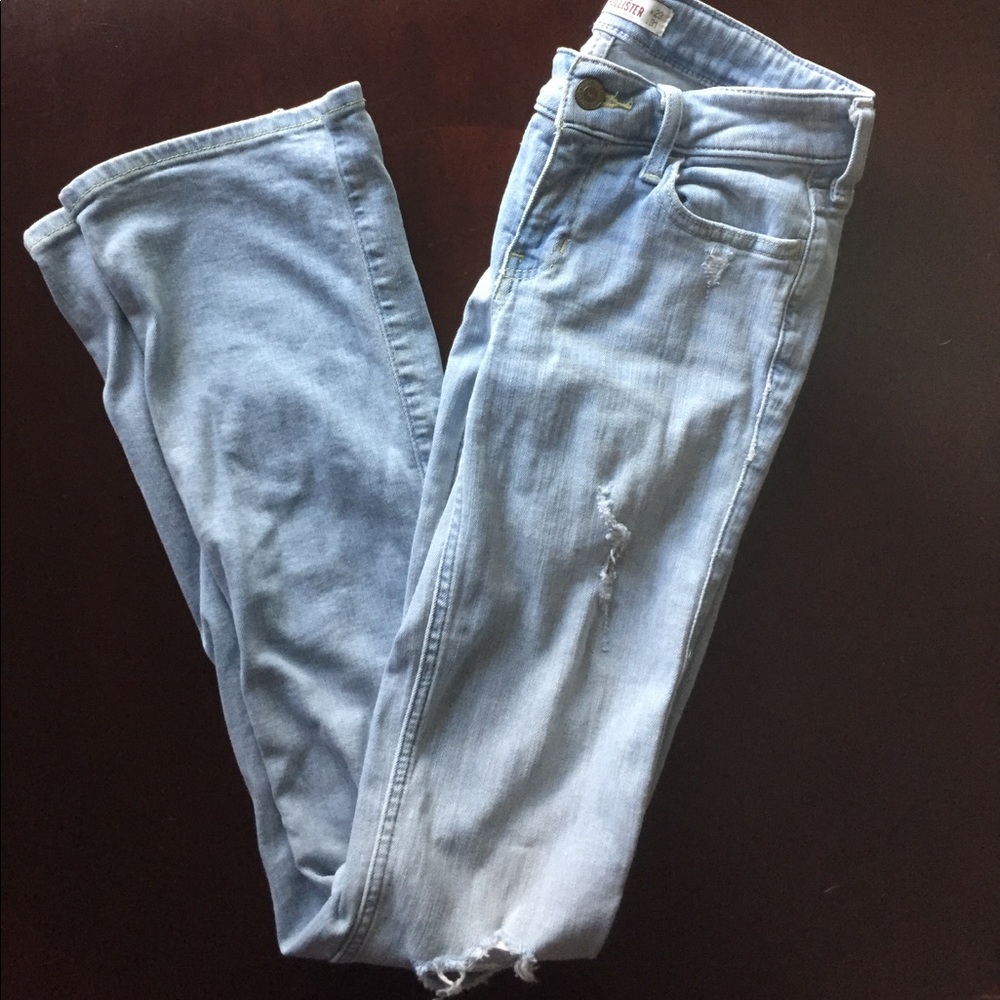 Hollister distressed, boot cut jeans