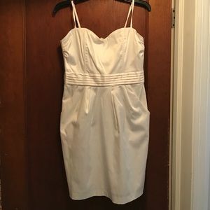 White Satin-like H&M dress