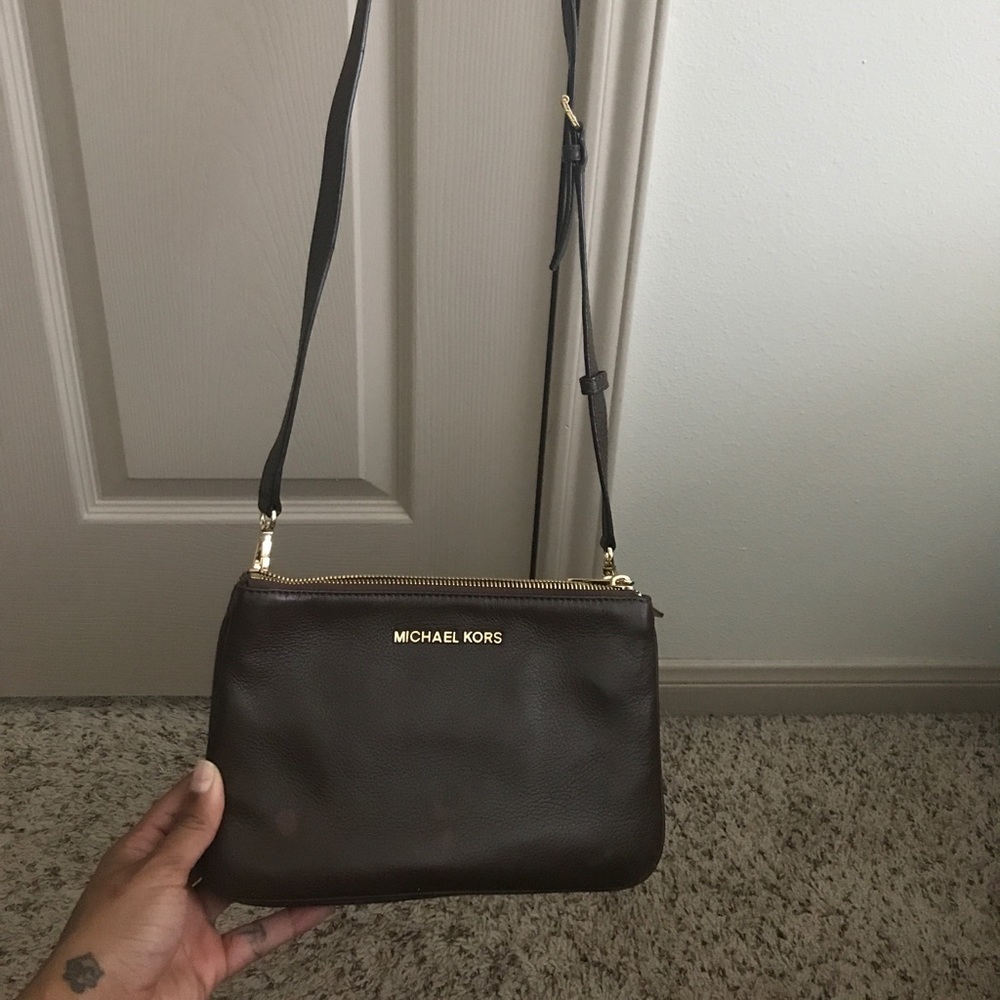 Chocolate Brown Michael Kors cross body bag